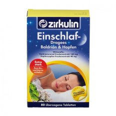 Zirkulin Einschlafdragees Baldrian, 80 TABLET