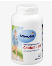 Mivolis vápníkové tablety + vitamín D3, 270 g 300 kusu