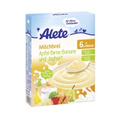 ALETE Mléčná kaše Jablko-Hruška-Banán a Jogurt od 6. Měsíce 250 g