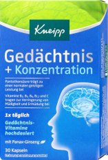 Kneipp Paměť + Koncentrace doplněk stravy pro podporu paměti a koncentrace Kneipp Paměť + Koncentrace doplněk stravy pro podporu paměti a koncentrace / Zdraví/Lékárna/Psychika/Pam