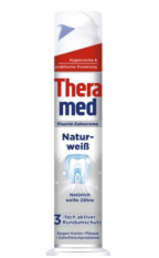 Zubní pasta Theramed Fluoride Natural White Triple All-Round Protection 100g