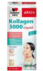 DOPPELHERZ Kolagen 3000 Tekuté tyčinky, 14 ks