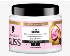 Schwarzkopf GLISS maska na vlasy 4 v 1 Shine, 400 ml